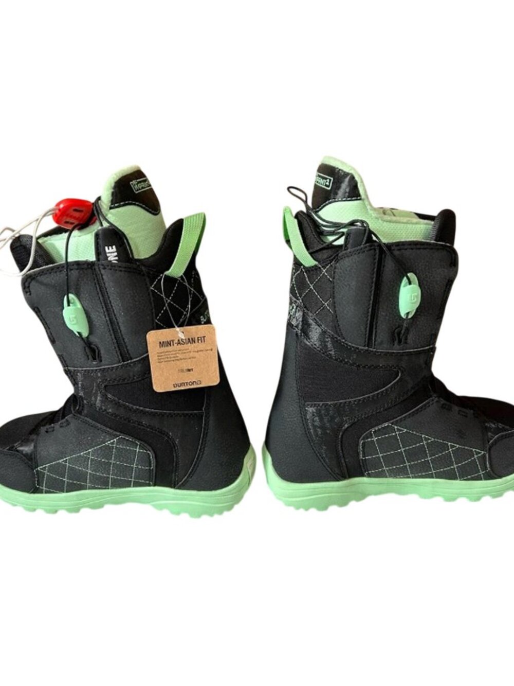 NEW Burton Mint Womens Snowboard Boots! Size 6 Black & Green  Asian Fit
